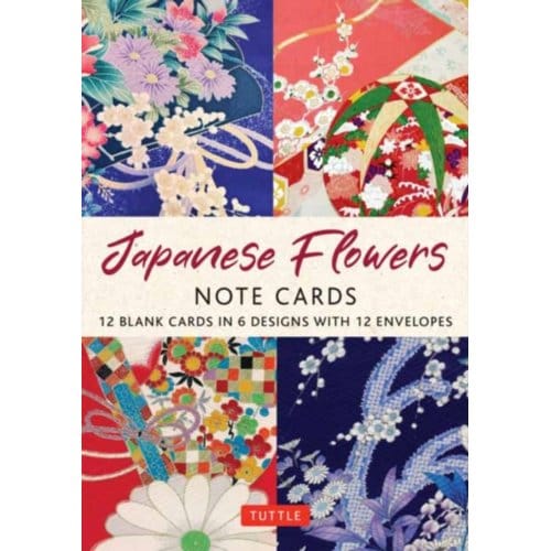Japanese Flowers, 12 Note Cards: 12 Blank Cards In 6 Lovely Designs (2 Each) With 12 Patterned - Tuttle Studio