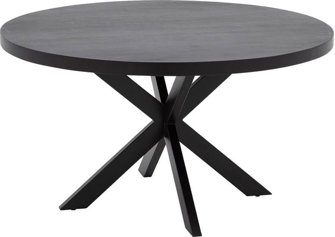 Goossens Lecca Eettafel - Hout - 140 x 76 x 140 cm - Rond - zwart