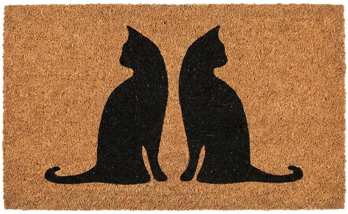 Clayre & Eef Deurmat Bruin Kokos Kat