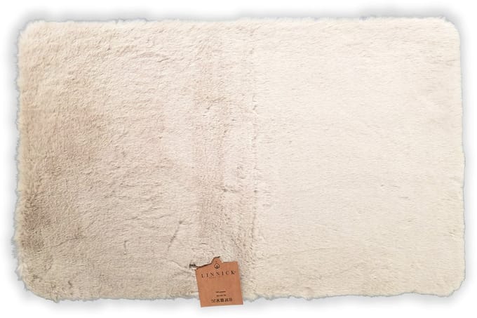 LINNICK Badmat Fluffy Cream - Microvezel - 60x100 cm - Crème