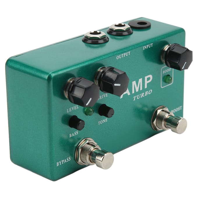 Overdrive Boost Effectpedaal Metaal Multifunctioneel 2-in-1 Gitaarpedalen met True Bypass black