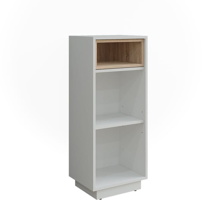 Vicco Beatrice Tussenkast – 38 x 93 cm met 3 compartimenten Wit/Sonoma