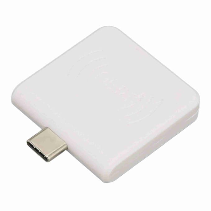 RFID ID Mobiele Telefoon Kaartlezer Type C Interface 125Khz Draagbare Smartcardlezer Wit wit