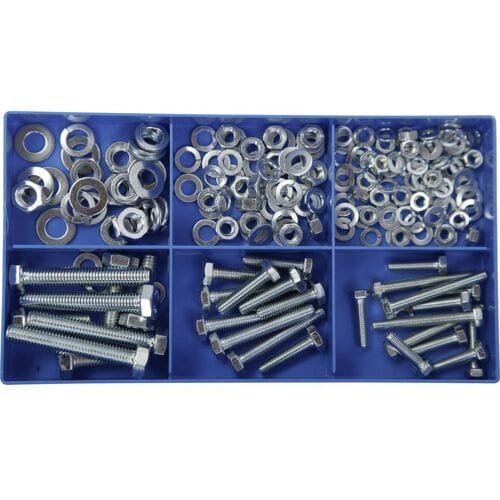 Assortiment zeskantstaalschroeven, 150-delig