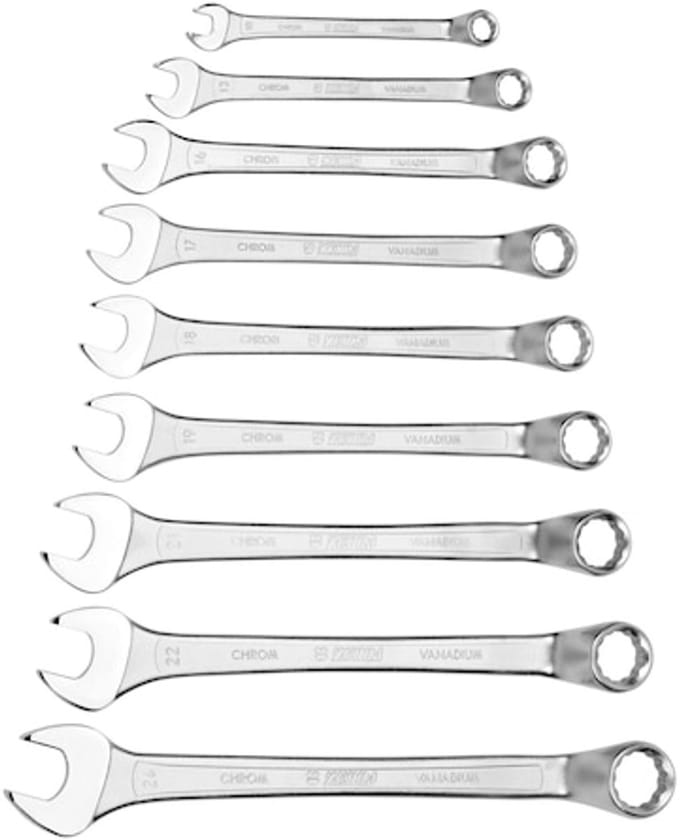 Wurth - Ringsteeksleutel assortiment, gebogen 9-delig - Ringsteeksleutel assortiment, gebogen 9-delig x 1 st