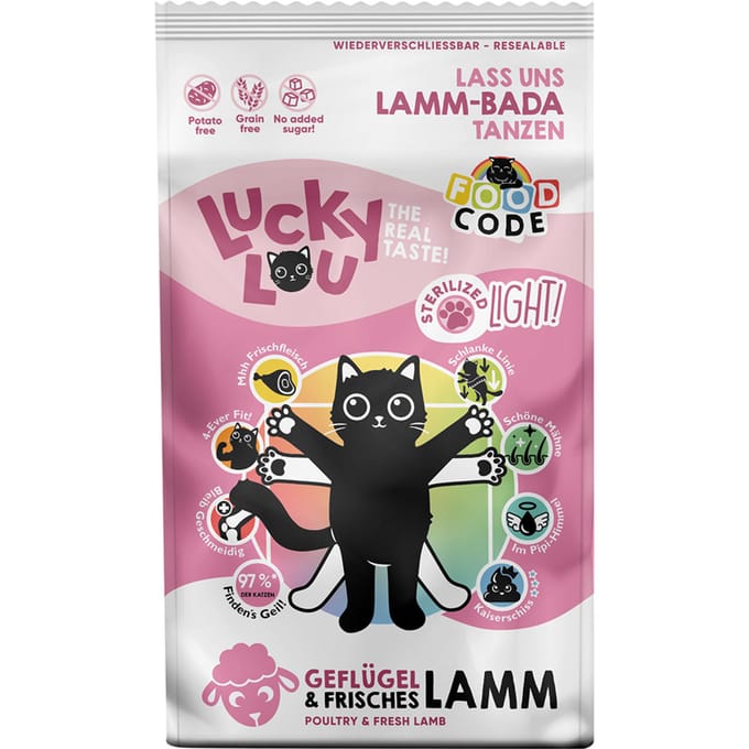 1.7kg Lucky Lou Light Gevogelte & Lam droogvoer voor katten
