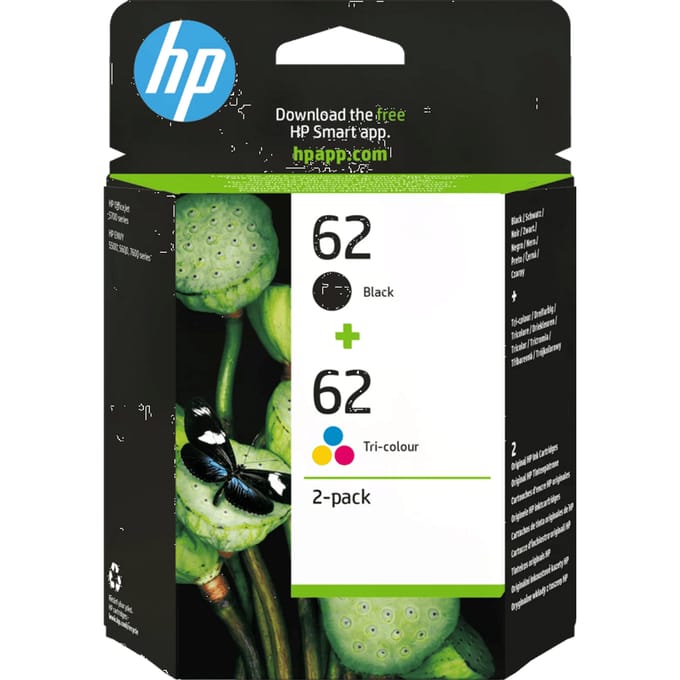 HP 62 Cartridges Combo Pack