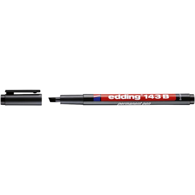 Viltstift edding 143 schuin 1-3mm zwart
