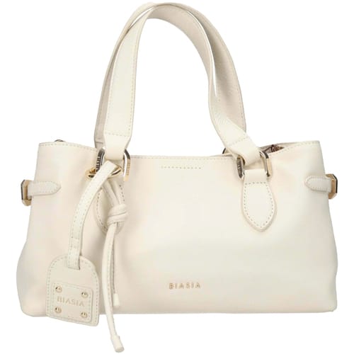 BIASIA Leren handtas schoudertas Mellow Handbag Avorio wit