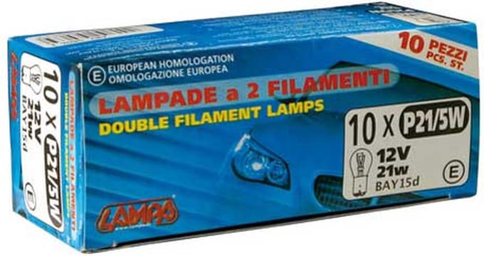 Dubbel filament lamp 12V 21/5W BAY15d