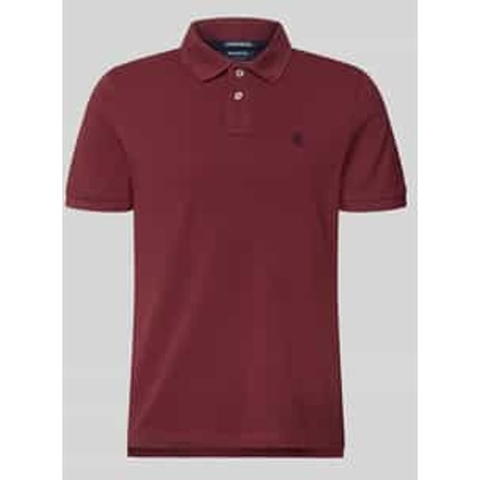 regular fit poloshirt met labelstitching