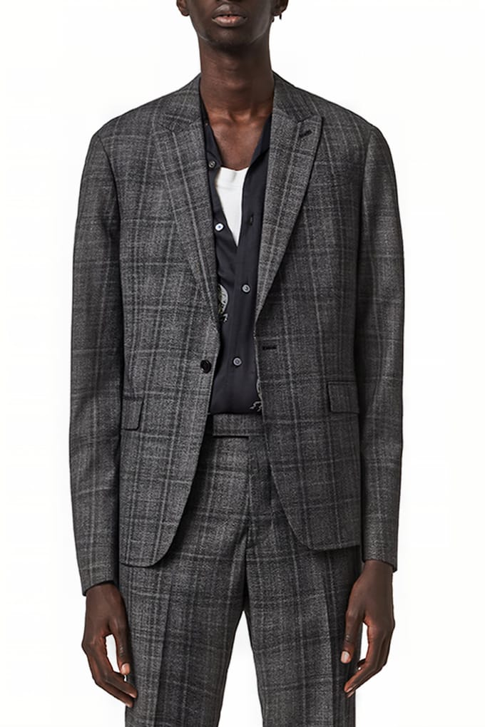 AllSaints Bennett Blazer Charcoal Taglia: 40 | Blazers Outlet | Uomo | Nero