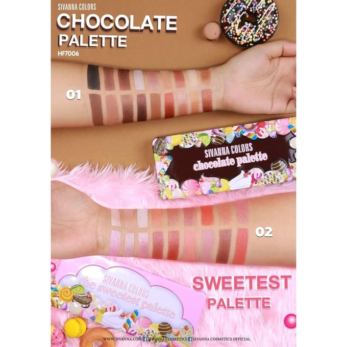 SIVANNA COLORS Chocolate Palette 26 g. - HF7006 26 g. black