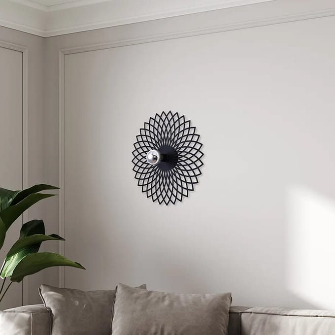 Wandlamp Ombra Ø 50 cm zwart