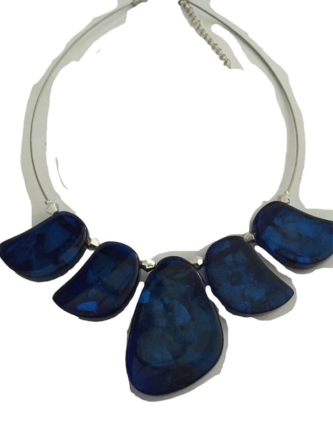 Petra's Sieradenwereld - Ketting met blauwe stenen (10452049)