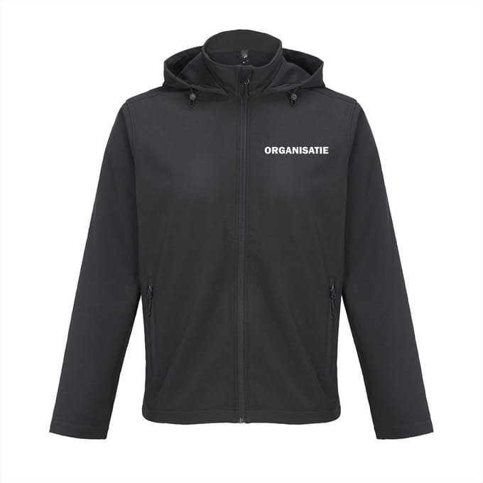 ORGANISATIE Softshell jas met capuchon - Waterafstotend - 2-laags - Maat M