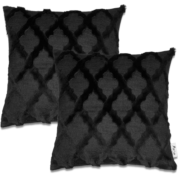 Kussensloop Chino zwart 45x45 cm, 2 stuks