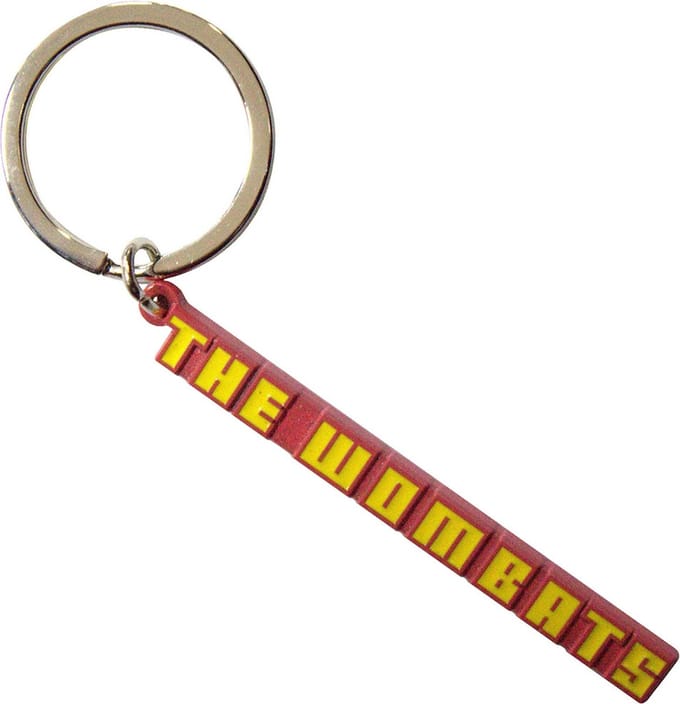The Wombats - Logo Sleutelhanger - Rood/Geel