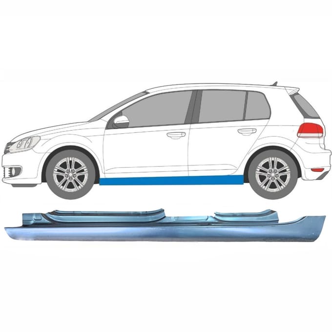 Volledige dorpel voor Volkswagen Golf 6 2008-2013 / Links