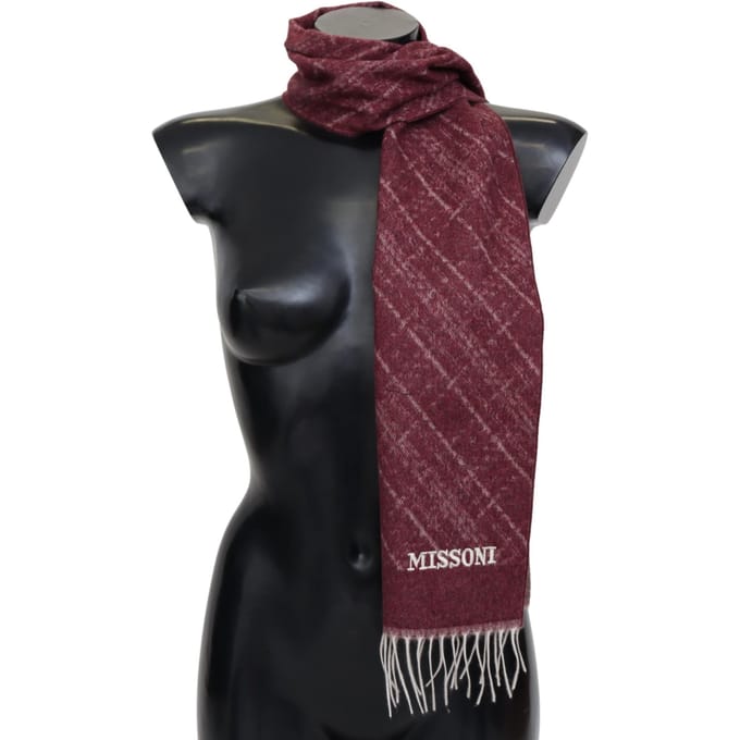Missoni Mannen Marron geruite kasjmier Unisex Wrap Sjaal