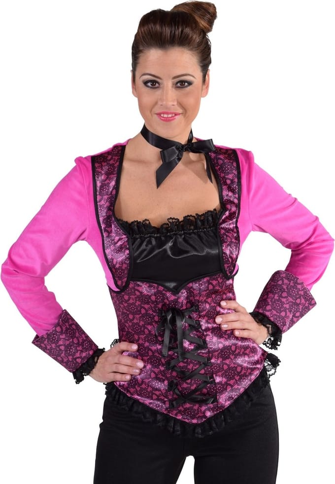 Top burlesque pink - Maat S