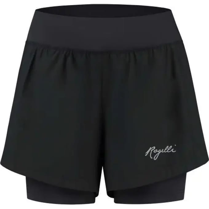 Rogelli Essential Dames 2-in-1 Hardloopshort - Telefoonzak - Zwart