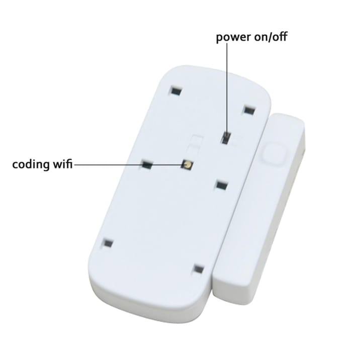 WIFI Deur Sensor Tuya APP Bediening Deur Raam Opening Beveiliging Alarm Sensor Magnetische Schakelaar 1pcs wit