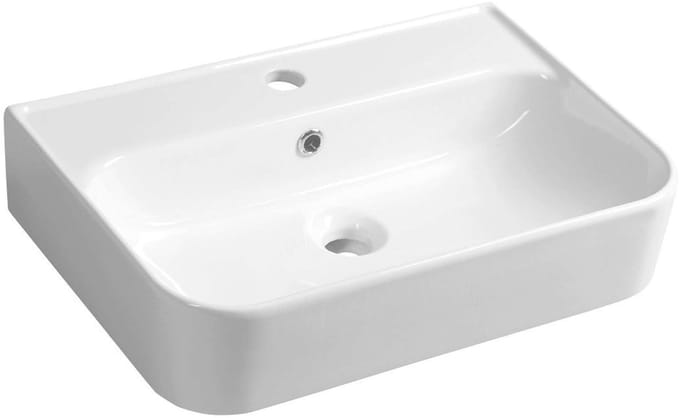 Sapho Isvea - Wastafel Sistema U, 55x38 cm, met 1 kraangat, wit 10PL53055