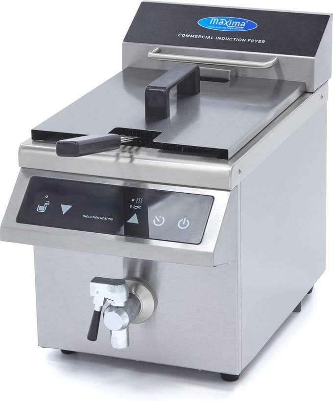 Frituurpan - 8 L - 1 Mand - Inductie - met Tapkraan