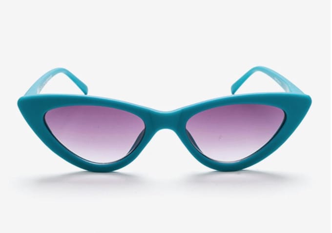 Piu Forty OKKIA Preassembled sunglasses with soft touch spectacle frames cat shapes – col. Blue