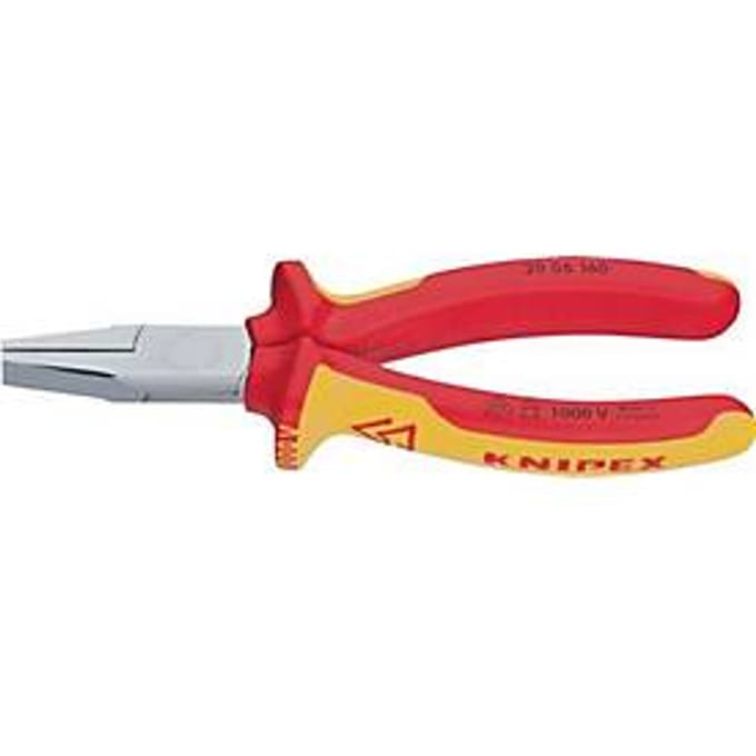 Knipex 20 06 160 Platte tang VDE Recht Chroom-vanadium elektrostaal 160 mm