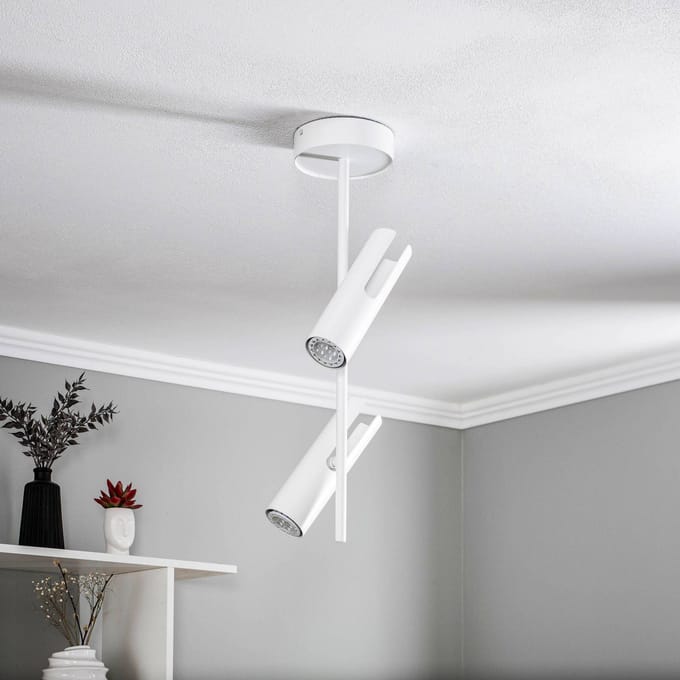 SIGMA Plafondspot Leda 2, 2-lamps, wit
