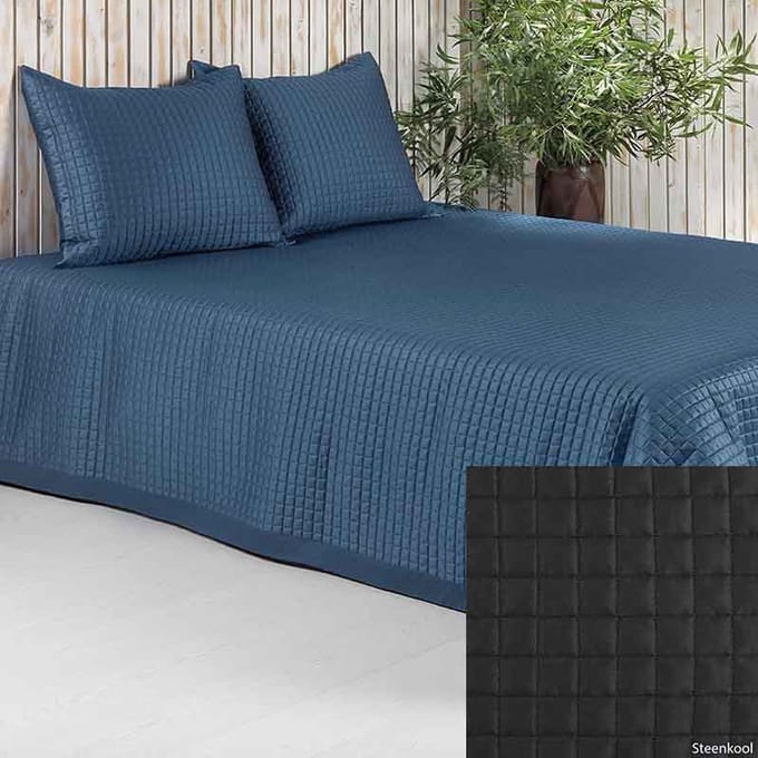 Luxe bedsprei Chicago Steenkool - 260x280