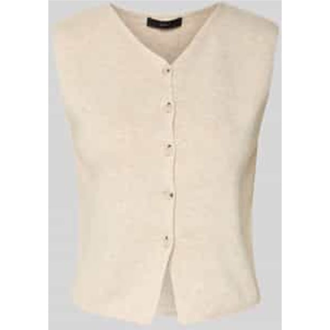 Slim fit mouwloos vest van wolmix