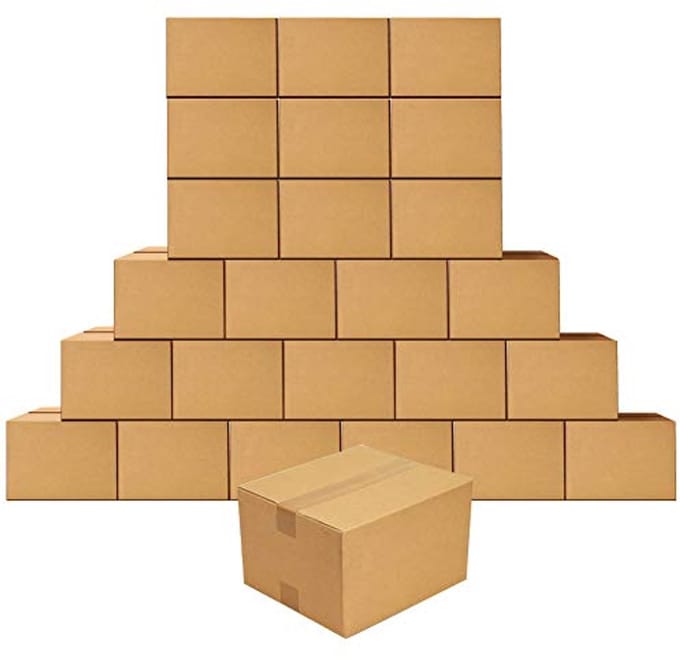 Verhuisdozen 9 x 6 x 4 inch - 25 stuks golfkarton verzenddozen