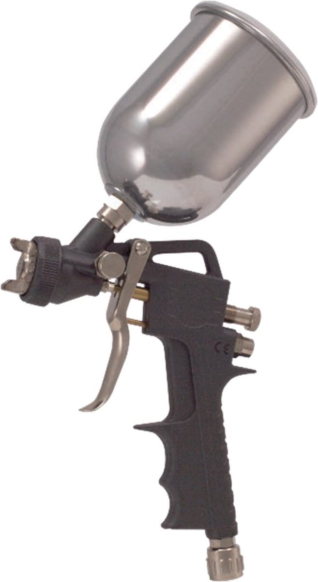Huvema - Verfspuit met Aluminium Boventankje - Druk: 4-8 Bar - Compressor - Blaaspistolen