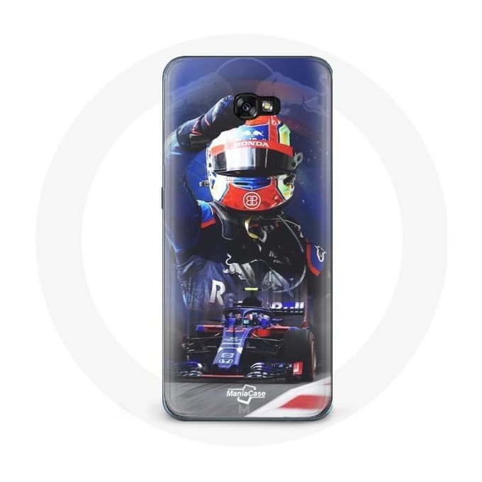 Case voor Samsung Galaxy A8 2016 Formule 1 Pierre Gasly F1 Racing Driver Rood Blauw
