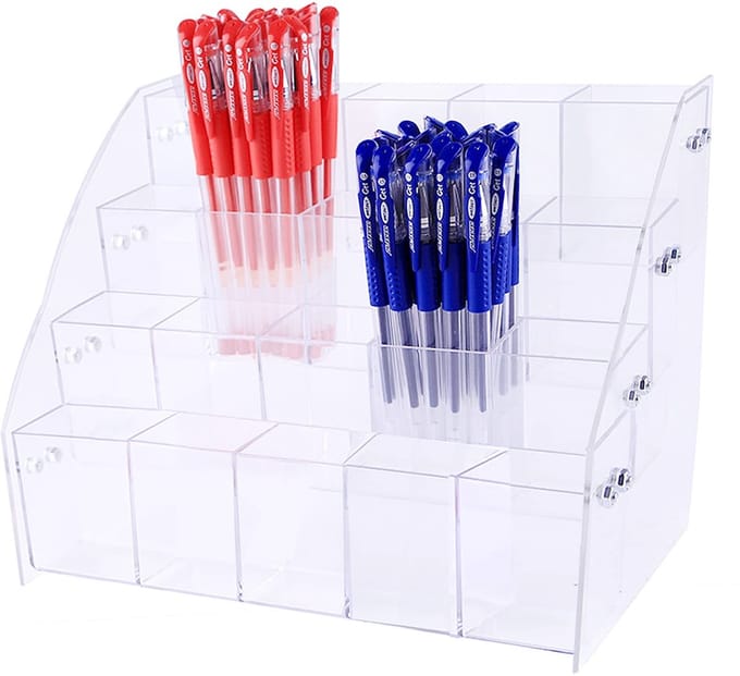 Dailygoods- Pennenhouder Transparant - Bureau Organizer - Penhouder