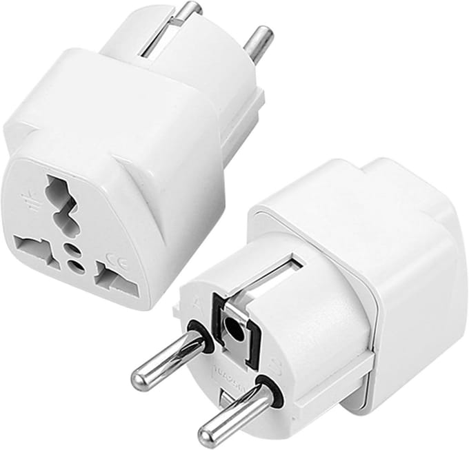 Solidchoice - Universele Reisadapter voor Europa, Set van 2