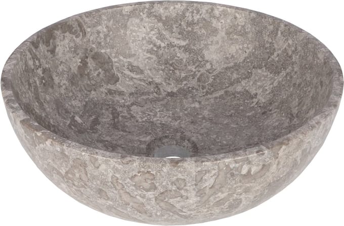 Opbouw waskom Differnz Marmor rond 40cm marmer grijs
