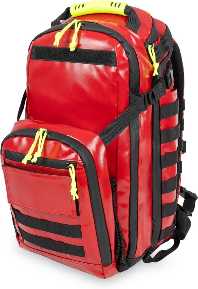 Inzetrugzak - Helmhouder - Sportuitrusting - Praktische indeling - 30 x 22 x 45 cm - Rood