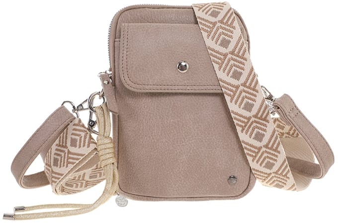 Taupe telefoontasje / schoudertasje Boston OLT15783