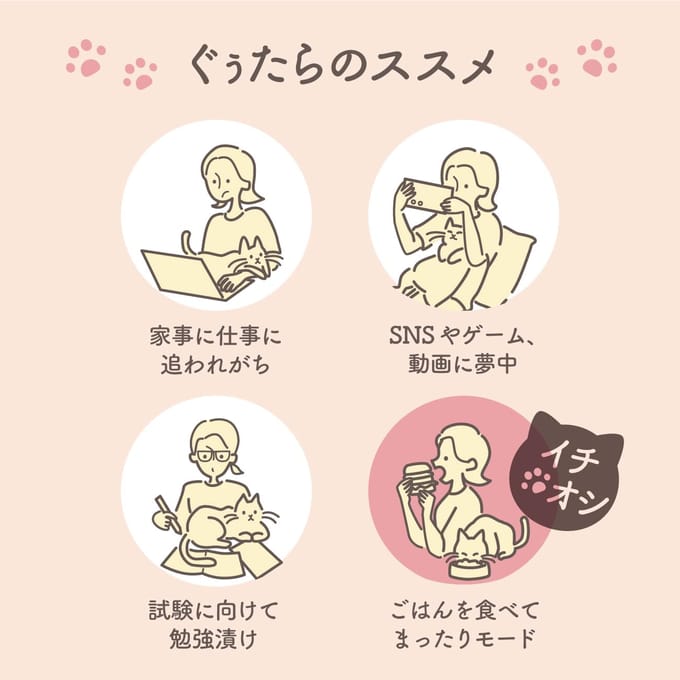 Kimochi - Cat Tama Hot Milk Hot Eye Mask Set 5 pcs