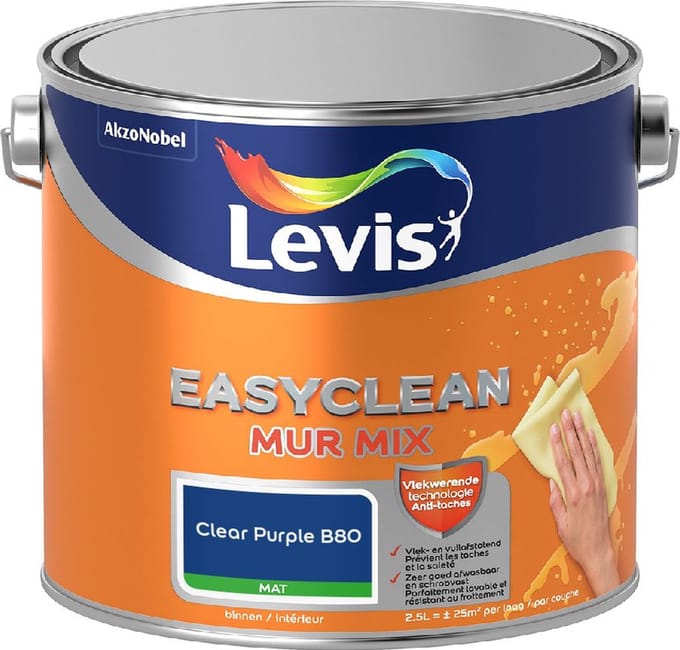 Levis - Easyclean Mur Mat Mix - Clear Purple B80 - Mengverf - 2,5 L