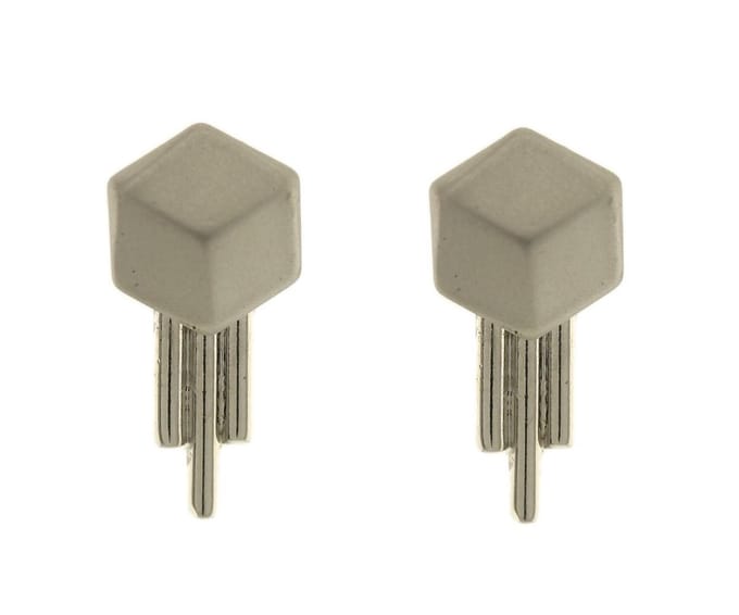 Behave® oorbellen stekers zilverkleur 2 cm – minimalistisch design