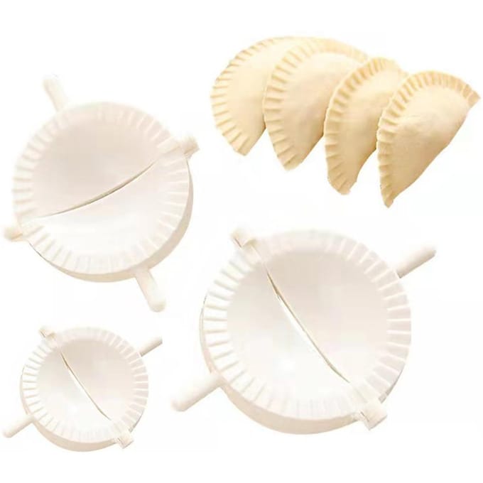 3 Stuks Dumpling Machine Vormen Vleespastei Vormen Keuken Pasta Pers Dumpling Maakgereedschap voor Dumpling L(for 6.5-9kg) white