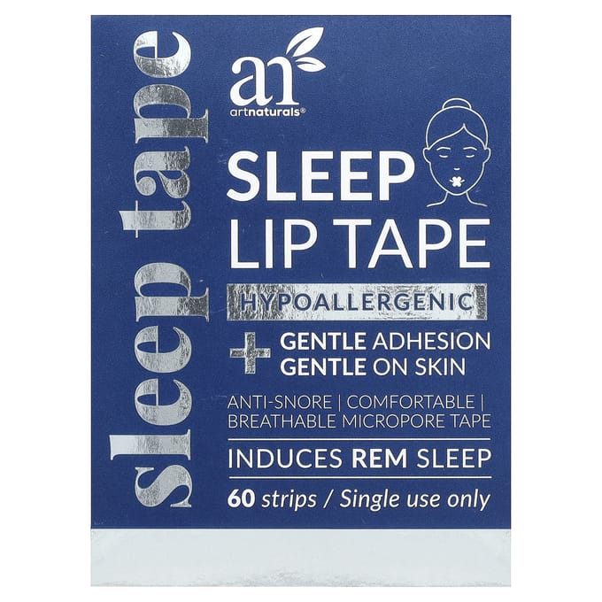 Bandes adhésives pour les lèvres de sommeil, 60 unités blue