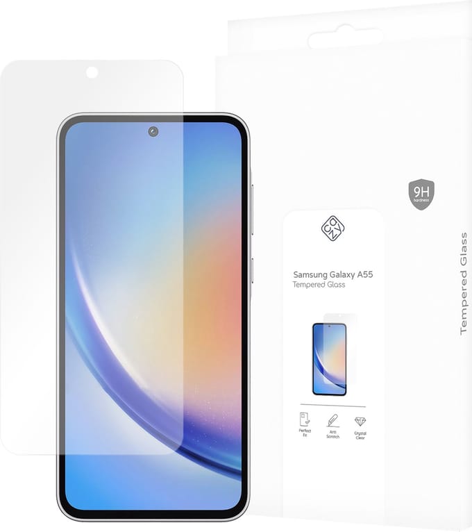Cazy screenprotector geschikt voor Samsung Galaxy A55 - Screenprotector Gehard Glas
