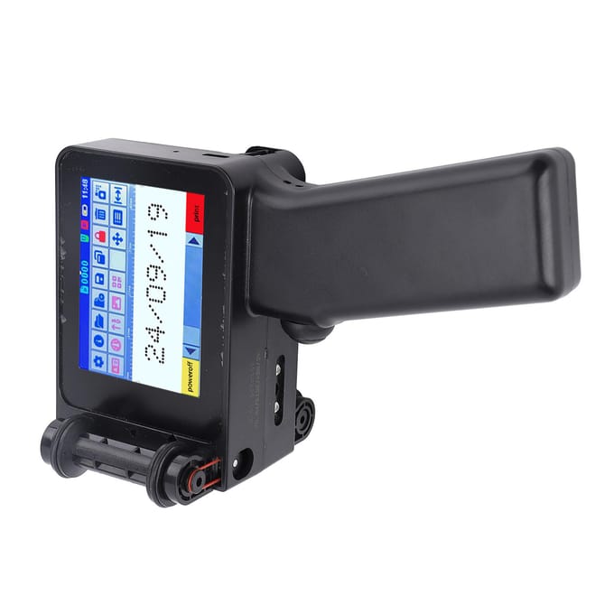 Draagbare Inkjet Printer Pistool Klein Draagbaar met HD LED 4.3in Touchscreen N6 Zonder Cartridge gray