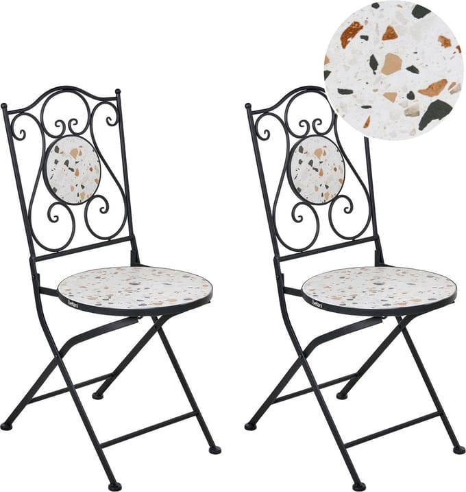 ARTENA - Set van 2 tuinstoelen - Zwart - IJzer